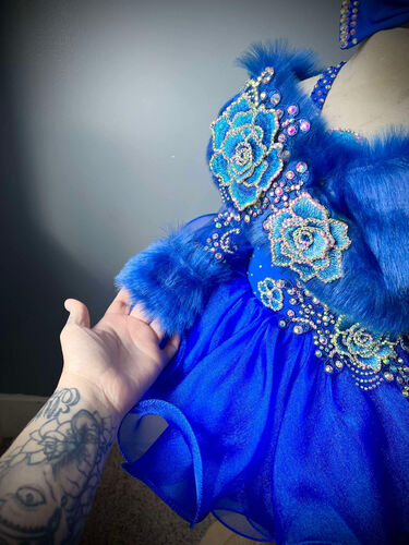 AM- Boo Bear  Royal blue Glitz Dress 12/2- 18/3