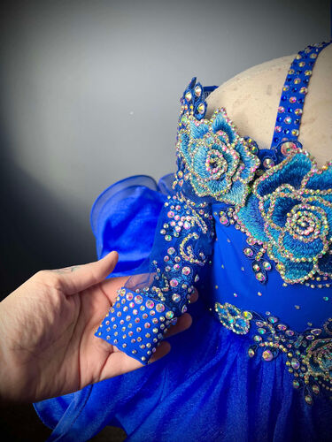 AM- Boo Bear  Royal blue Glitz Dress 12/2- 18/3