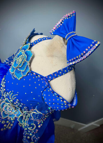 AM- Boo Bear  Royal blue Glitz Dress 12/2- 18/3