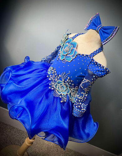 AM- Boo Bear  Royal blue Glitz Dress 12/2- 18/3