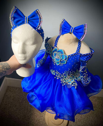 AM- Boo Bear  Royal blue Glitz Dress 12/2- 18/3