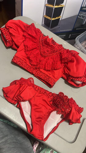 AM- 18/3-2/4 Red Cinderella Glitz swim