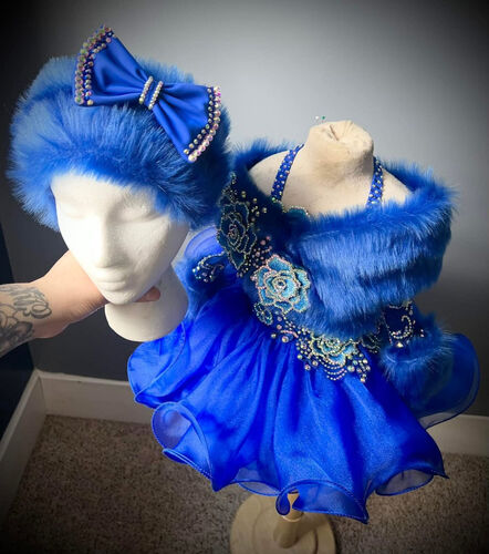 AM- Boo Bear  Royal blue Glitz Dress 12/2- 18/3