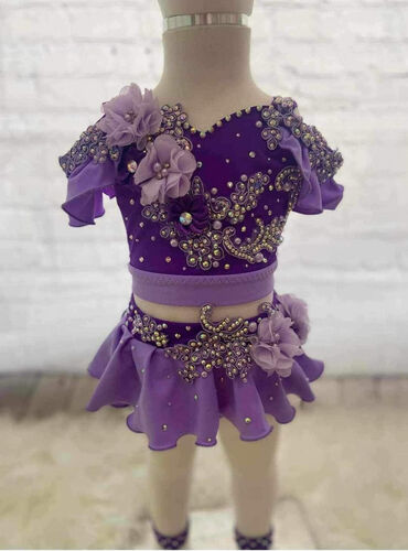 AM- 12/2 Purple Boo bear glitz swim