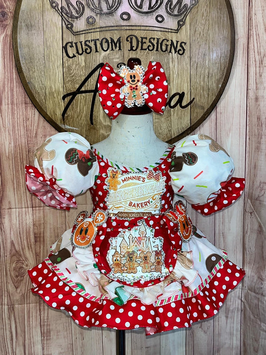 RM-6/12 months Christmas- Minnie’s Gingerbread Bakery OOC
