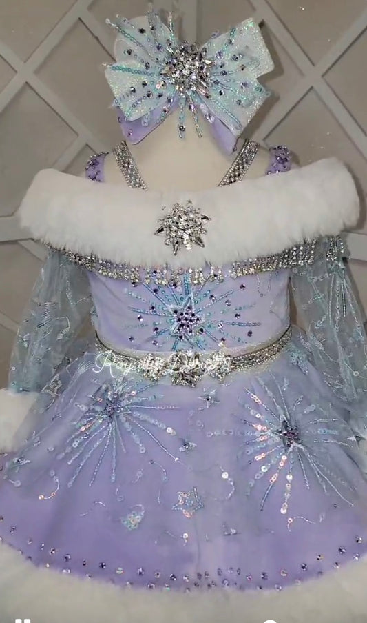 winter wonderland pageant dresses Sparkling Winter Wonderland Costume for Girls, Snowflake Princess Dress and Crown, Blue Gown for Kids, Holiday Costume, Princess Party Dress