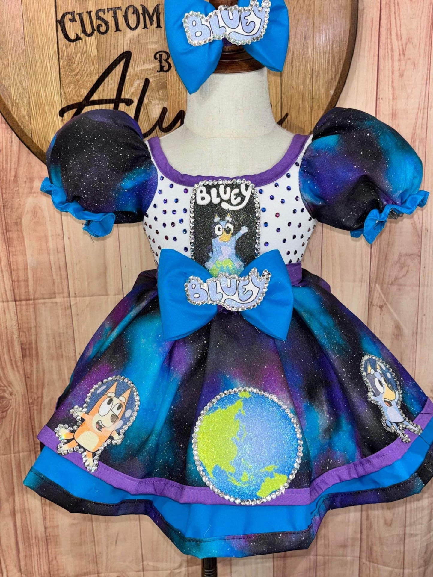 RM- 6/12 months Bluey Space/Galaxy OOC