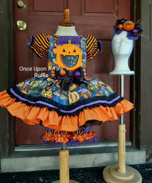 AN- 12/2 Once Upon a Tiny Ruffle Jack O Lantern Casual/OOC